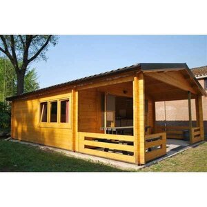 Casas de Madera Lepe - Diáfana - 22 m2 - Modelo Nottingham - Bungalow NOTTINGHAM - LASUR ROBLE