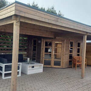 Casas de Madera Ciudadela - Diáfana - 11 m2 - Modelo Oletha - Casas de madera OLETHA - CLIENTE LATERAL