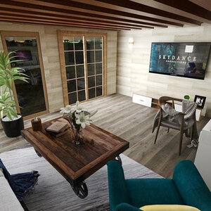 Casas de Madera Elche - 18 m2 - Diáfana - Modelo Annabel - Casas de madera ANNABEL - HOBYCASA - interior tele
