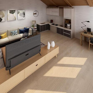 Casas de Madera Prefabricadas Tenerife-Helle - 33 m2 - Diáfana - Casas de madera Tenerife diáfana  - Hobycasa cocina