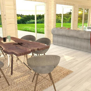 Casas Prefabricadas de Madera Zaragoza - 4 dormitorios - 70 m2 - CASAS PREFABRICADAS ZARAGOZA DE 70M2 4 HABITACIONES - SALÓN