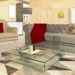 Casas Prefabricadas de Madera Zaragoza - 4 dormitorios - 70 m2 - CASAS PREFABRICADAS ZARAGOZA DE 70M2 4 HABITACIONES - SOFA