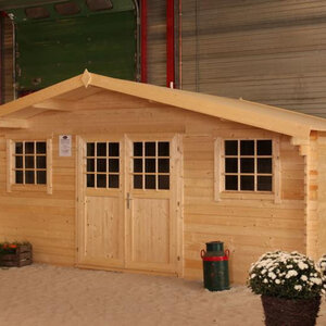 Casas de Madera Prefabricadas Tordesillas - Diáfana - 14 m2 - Modelo Rome-Rika - Caseta ROME - Hobycasa- nieve