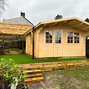 Casas de Madera Cieza - 16 m2 - Diáfana - Modelo Inge - Cabaña madera INGE - HOBYCASA- incoloro