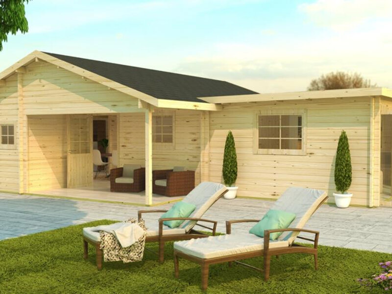 Casas Prefabricadas de Madera España - 3 dormitorios - 70 m2 - Modelo Slat