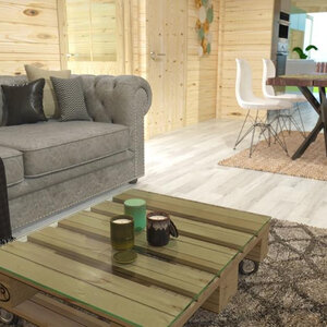 Casas Prefabricadas de Madera España - 3 dormitorios - 70 m2 - Modelo Slat - Casas Prefabricadas España SLAT 70 m2 - UNIÓN
