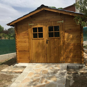 Casetas de Madera Baratas Noja - 300x300 cms - 28MM - Casetas de jardín NOJA - ROBLE