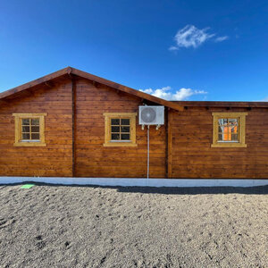 Casas Prefabricadas de Madera Asturias - 3 dormitorios - 70 m2 - Casas prefabricadas Asturias - 70 m2 - MONTAJE CLIENTE  detras