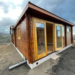 Casas Prefabricadas de Madera Asturias - 3 dormitorios - 70 m2 - Casas prefabricadas Asturias - 70 m2 - MONTAJE CLIENTE ventana grande