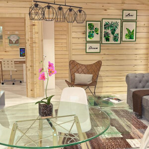 Casas Prefabricadas de Madera Asturias - 3 dormitorios - 70 m2 - Casas prefabricadas Asturias - 70 m2 salón dos