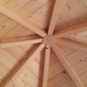 Casas de Madera Prefabricadas Villena - Diáfana - 13 m2 - Modelo Lotte - Caseta LOTTE - Detalle tejado interior