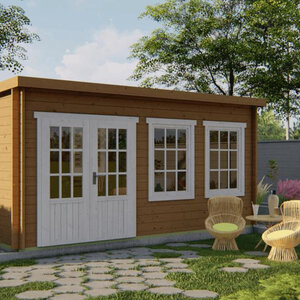 Casas de Madera Mojácar - 13 m2 - Diáfana - Modelo Sadie - Casas de madera SADIE roble