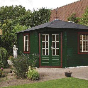 Casas de Madera Prefabricadas Villena - Diáfana - 13 m2 - Modelo Lotte - Caseta LOTTE - Cubierta Tegola