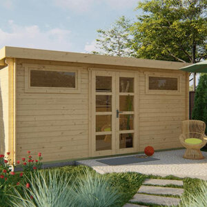 Casas de Madera Prefabricadas Irún - 13,4 m2 - Diáfana - Modelo Zutphen-Zerja - Casa de madera moderna ZUTPHEN incoloro