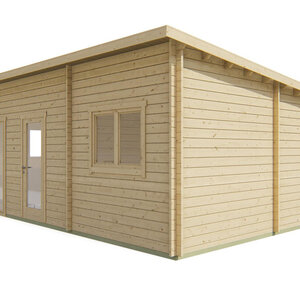 Casas de Madera Prefabricadas Las Palmas - 3 dormitorios - 50 m2 - CASA DE MADERA LAS PALMAS 50M2 - 44MM - DIBUJO