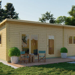 Casas de Madera Prefabricadas Las Palmas - 3 dormitorios - 50 m2 - CASA DE MADERA LAS PALMAS 50M2 - 44MM - PORTADA