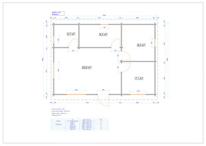 Casas de Madera Prefabricadas Las Palmas - 3 dormitorios - 50 m2 - CASA DE MADERA LAS PALMAS 50M2 - 44MM - PLANO DETALLADO