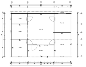 Casas Prefabricadas Extremadura - 3 dormitorios - 78 m2 - EXTREMADURA - PLANO CON MEDIDAS