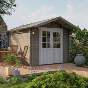 Casas de Madera Pamplona - 11 m2 - Diáfana - Caseta de madera PAMPLONA gris