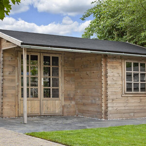 Casas de Madera Cazorla - Diáfana - 17 m2 - Modelo Johan - Casas de madera JOHAN exterior roble