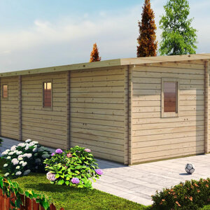 Casas Prefabricadas de Madera Baleares - 6 dormitorios - 100 m2 - CASA DE MADERA LAS PALMAS 50M2 - 44MM - TRASERA