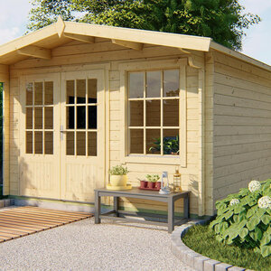 Casas de Madera Prefabricadas Sabadell - 14 m2 - Diáfana - Modelo Alex - Casa de madera moderna 350X450- 40MM ALEX portada