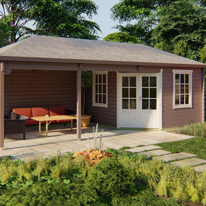 Casas de Madera Úbeda - Diáfana - 10 m2 - Modelo Paiva - Casa de Campo PAIVA - GRANATE