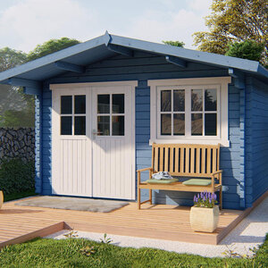 Casas de Madera Hellín - Diáfana - 11 m2 - Modelo Rorik - Caseta de madera RORIK - AZUL