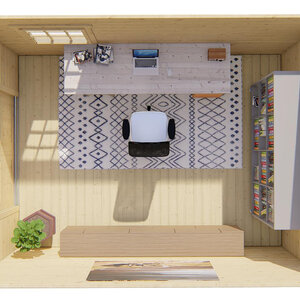 Casas de Madera Trujillo - Diáfana - 11 m2 - Modelo Peggie - Caseta PEGGIE  - Hobycasa interior