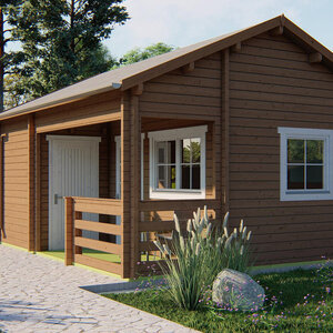 Casas Prefabricadas de Madera Orense - Con altillo - 26 m2 - Modelo Edelweiss - Casa de Campo EDELWEISS - CASTAÑO