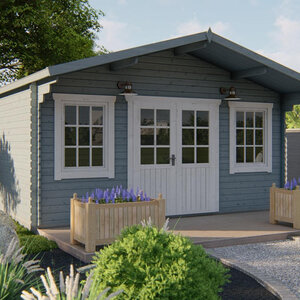 Casas de Madera Prefabricadas Vic - Diáfana - 15 m2 - Modelo Skyler - Caseta SKYLER - HOBYCASA GRIS
