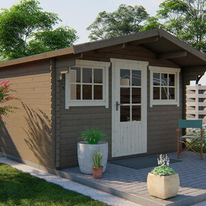 Casas de Madera Prefabricadas Fuengirola - 10 m2 - Diáfana - Modelo Mika - Casas de madera MIKA - ROBLE