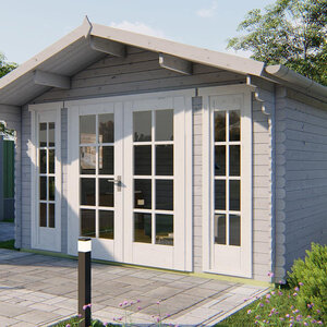 Casas de Madera Aragón - 9,7 m2 - Diáfana - Modelo Max-Mimir - Casas de madera MAX - GRIS