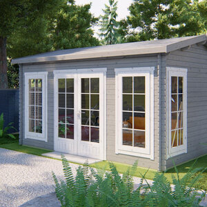 Casas de Madera Baracaldo - Diáfana - 14 m2 - Modelo Arne - Caseta ARNE - PORTADA gris