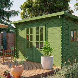 Casas de Madera Lérida - Diáfana - 10 m2 - Modelo Loya - Caseta LOYA - HOBYCASA VERDE