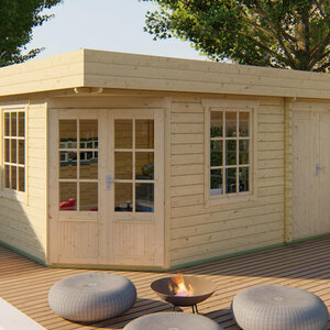 Casas de Madera Prefabricadas Salt - 2 estancias - 16 m2 - Modelo Helge - Caseta HELGE - Hobycasa portada