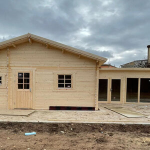 Casas Prefabricadas de Madera Asturias - 3 dormitorios - 70 m2 - Casas prefabricadas Asturias - 70 m2 montaje frontal