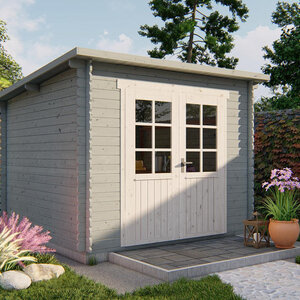Casas de Madera Alcorcón - 7 m2 - Diáfana - Modelo Jorgen - Caseta madera JORGEN - GRIS