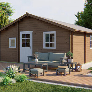 Casas de Madera Prefabricadas Málaga - 3 dormitorios - 48 m2 - CASAS PREFABRICADAS MALAGA 45MM - ROBLE