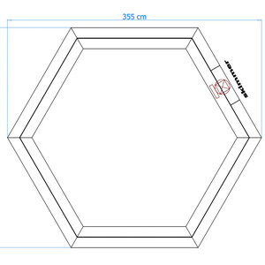 PISCINA DE MADERA MAMBO 335X307 CMS - PISCINA DE MADERA MAMBO 335X307X116 VISTA SUPERIOR