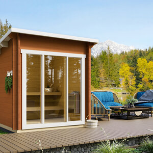 SAUNA TAMPERE XXS DE ABETO - 208X208 CMS