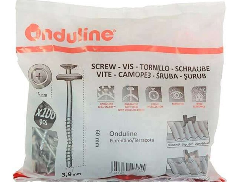 Tirafondo onduvilla rojo ( bolsa 100 uds)