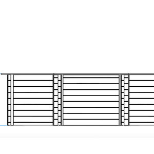 PISCINA DE MADERA CABANA 434X401 CMS - PISCINA DE MADERA CABANA 434X401X116 VISTA LATERAL