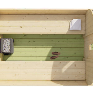 Sauna Barril de Abeto - 205 diámetro - 300 cms de largo - SAUNA BARRIL DE ABETO DE DIAMETRO 205 Y 300 CMS DE LARGO - INTERIOR