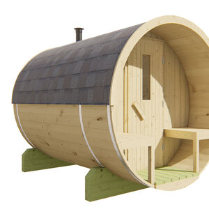 Sauna Barril de Abeto - 205 diámetro - 250 cms de largo - SAUNA BARRIL DE ABETO DE DIAMETRO 195 Y 250 CMS DE LARGO - INCOLORO