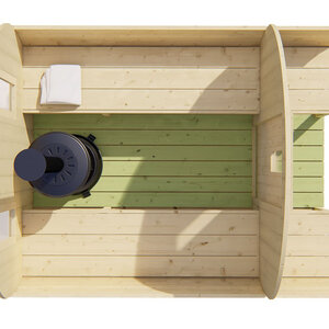 Sauna Barril de Abeto - 205 diámetro - 250 cms de largo - SAUNA BARRIL DE ABETO DE DIAMETRO 195 Y 250 CMS DE LARGO - INTERIOR