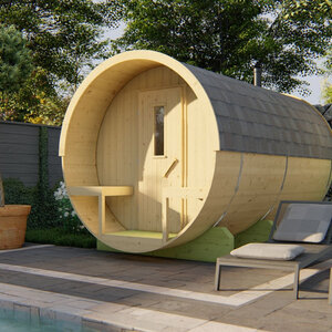 Sauna Barril de Abeto - 205 diámetro - 350 cms de largo - SAUNA BARRIL DE ABETO DE DIAMETRO 205 Y 350 CMS DE LARGO - PORTADA