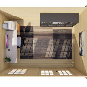 Casas de Madera Elorrio - Diáfana - 11 m2 - Modelo Chloe - Casa CHLOE - INTERIOR