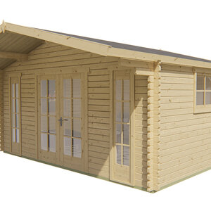 Casas de Madera Prefabricadas Yecla - Diáfana - 17 m2 - Modelo Gustav - Casas de madera GUSTAV - HOBYCASA incoloro