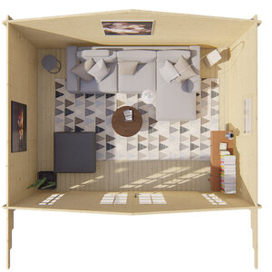 Casas de Madera Prefabricadas Yecla - Diáfana - 17 m2 - Modelo Gustav - Casas de madera GUSTAV - HOBYCASA interior